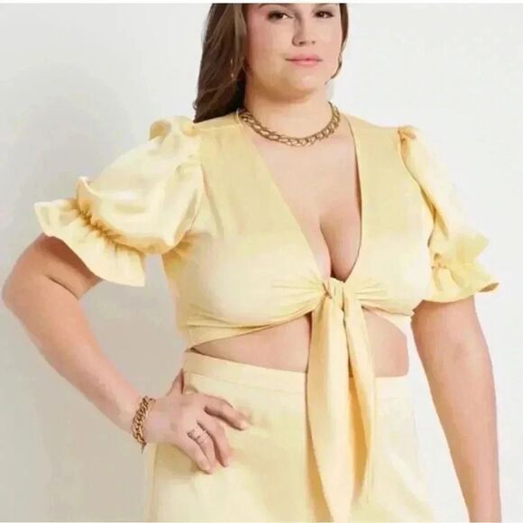 ELOQUII BEAUTIFUL SATIN-LOOK CROP - Picture 6 of 6